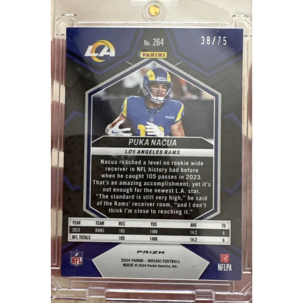 2024 Panini Mosaic National Pride Puka Nacua Blue No Huddle /75